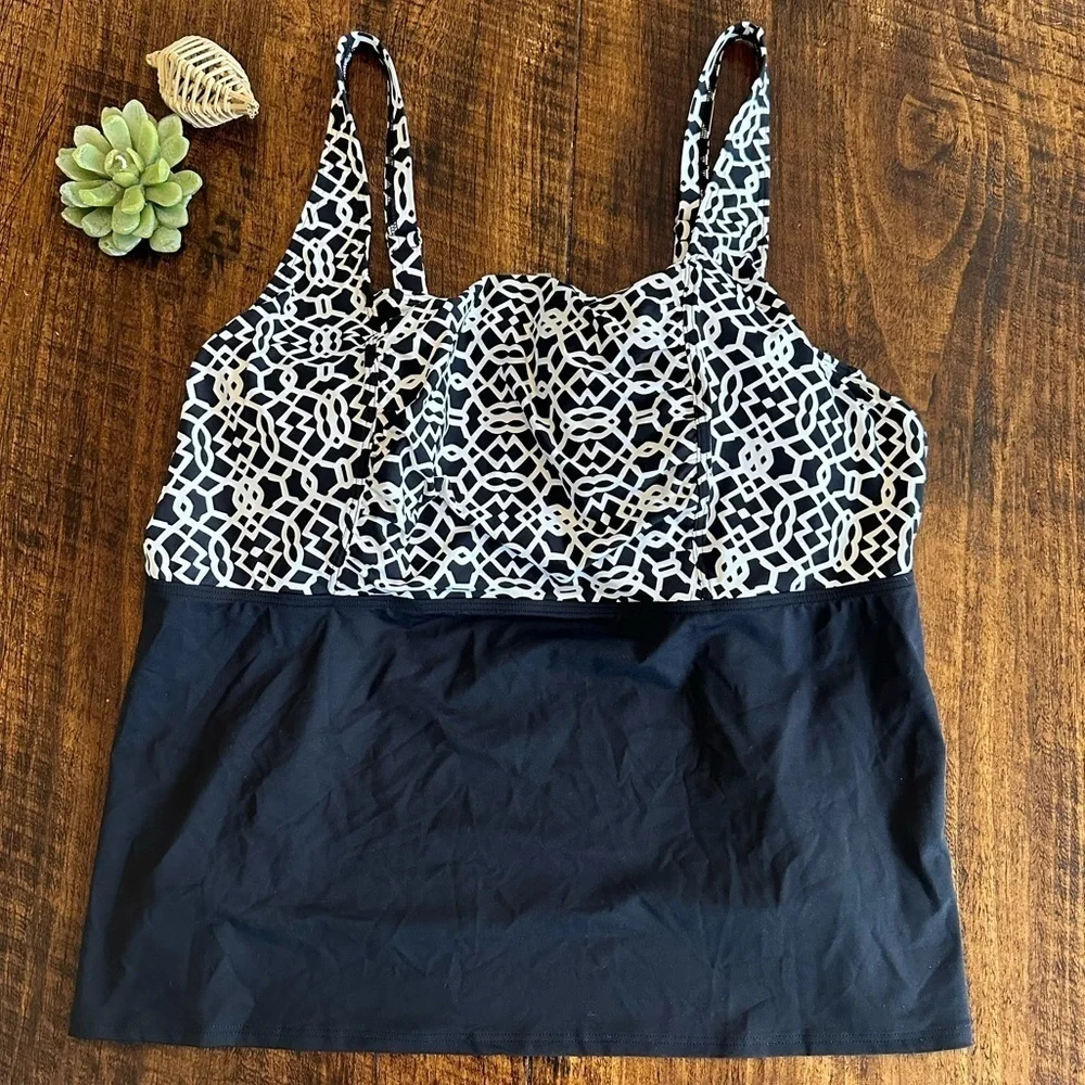 Lands’ End | Women's Square Neck Underwire Tankini Swimsuit Top